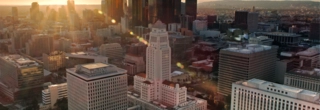 Downtown Los Angeles Panorama Featuring City Hall